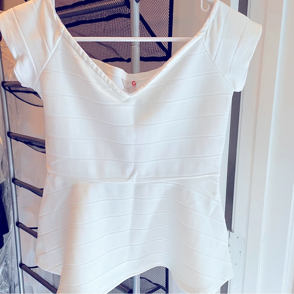 Off the shoulder peplum top